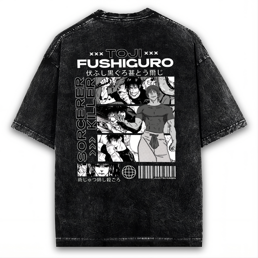 TOJI FUSHIGURO - JUJUTSU KAISEN OVERSIZED WASHED TEE
