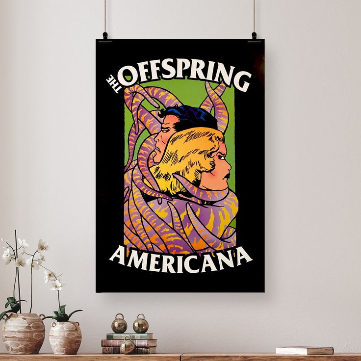 Music Poster The Offspring 1999 Promo Poster Americana Retro Style - Size 24''x36''
