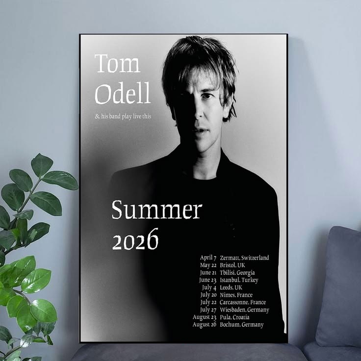 Music Poster Tom Odell this Summer 2026 Size 24''x36''