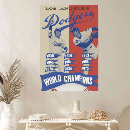 Los Angeles Dodgers 2025 Back to Shohei Ohtani World Series Champions Poster Size 24''x36''