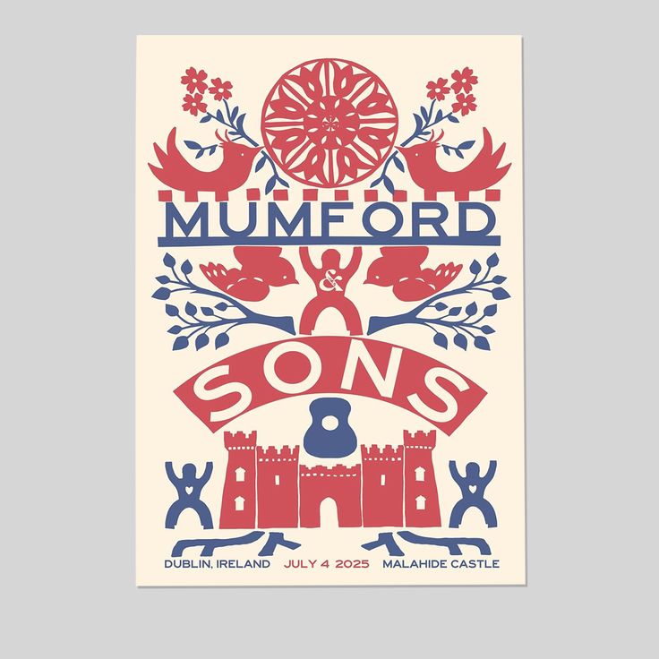 Mumford Sons Tour Dublin, UK 04 Jul 2025 Poster Size 24''x36''
