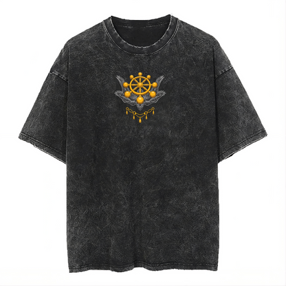2-SIDED JUJUTSU KAISEN VINTAGE WASHED ANIME SHIRT: GOJO SUKUNA MANGA WASHED TEE