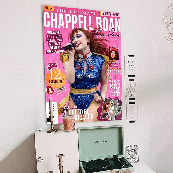 Music Poster Chappell Roan Magazine: Ultimate Fan Pack Retro Style - Size 24''x36''