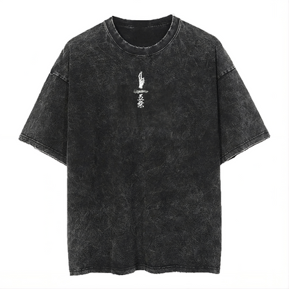 2-SIDED RYOMEN SUKUNA ANIME T-SHIRT, JUJUTSU KAISEN WASHED TEE