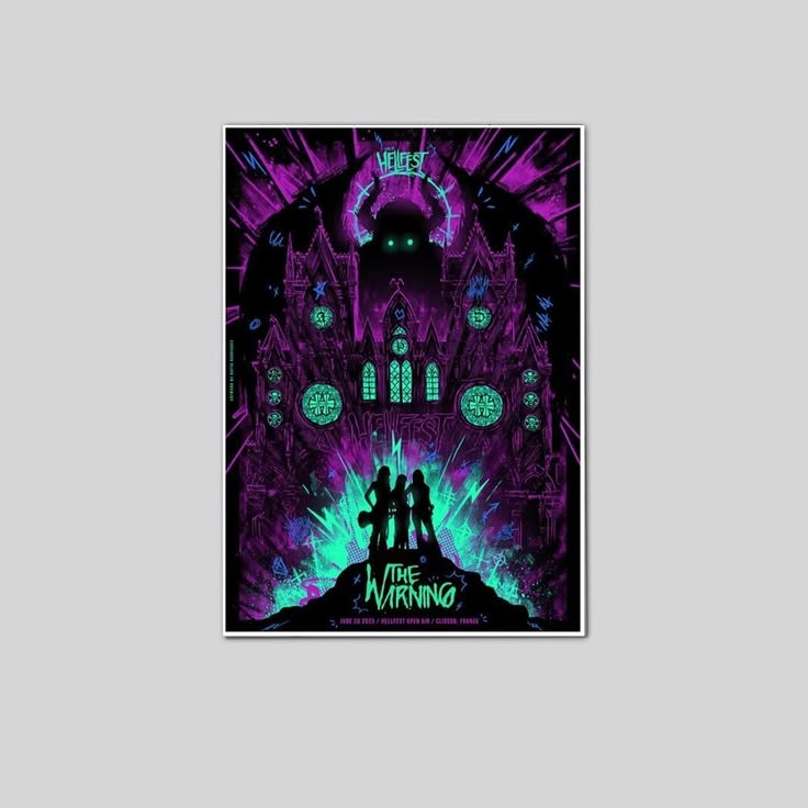 The Warning Jun 20 2025 Hellfest Clisson France Official Tour Poster Size 24''x36''