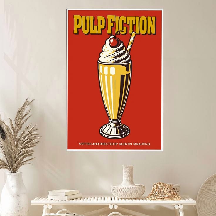 Pulp Fiction Wall Art, Poster Minimalist Full Size 24''x36''