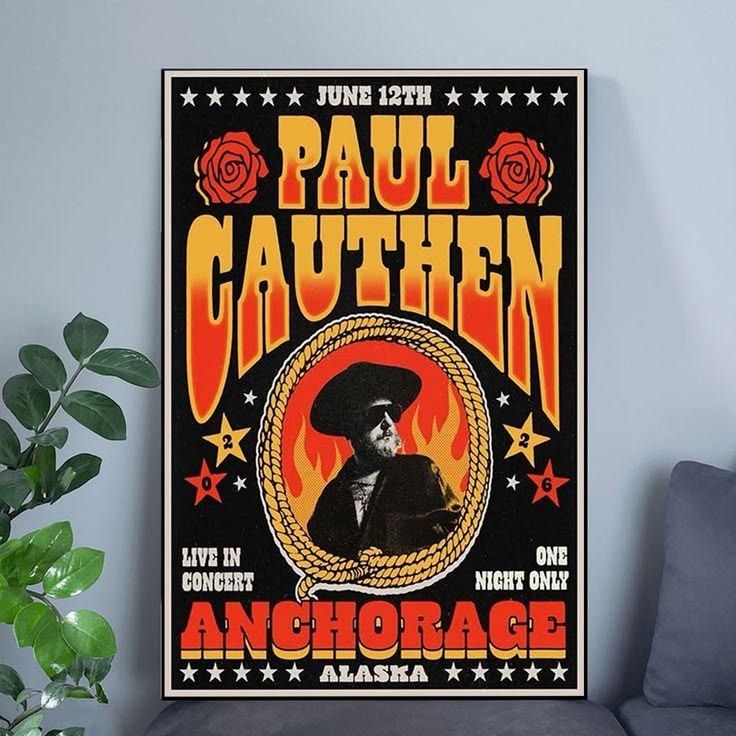 Paul Cauthen June 12 2026 Williwaw Social Outdoors Anchorage AK Tour Poster