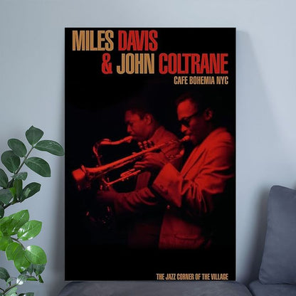 Miles Davis & John Coltrane - Cafe Bohemia NYC Size 24''x36''