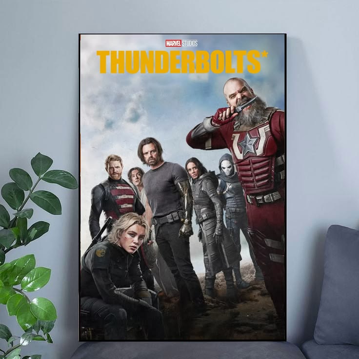 Thunderbolts Movie Poster Florence Pugh Marvel Sebastian Stan i Size 24''x36''