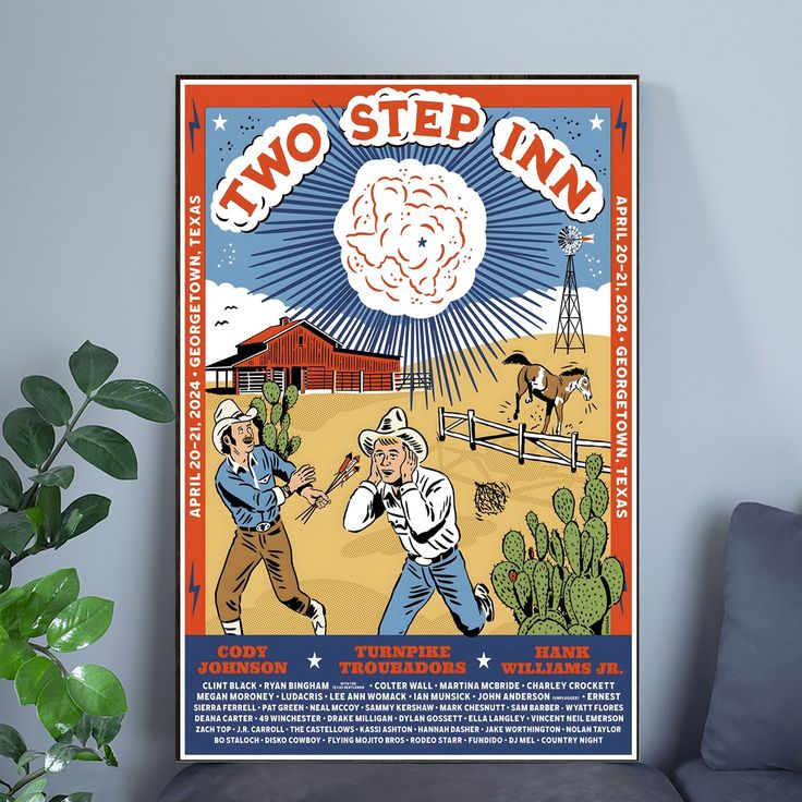 CODY JOHNSON TURNPIKE TROUBADOURS Two Step Inn Festival Size 24''x36''