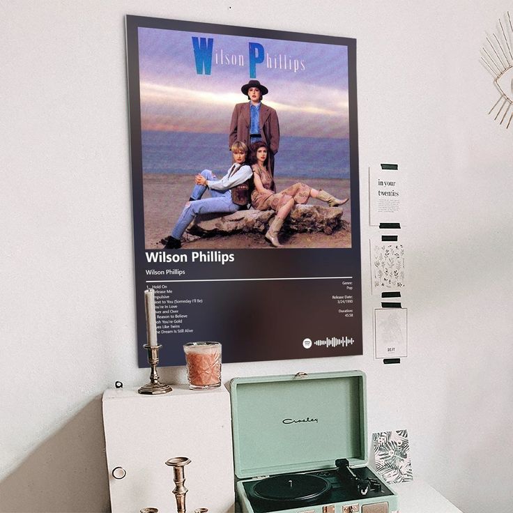 Music Poster - Wilson Phillips - Wilson Phillips Album- Retro Style - Size 24x36