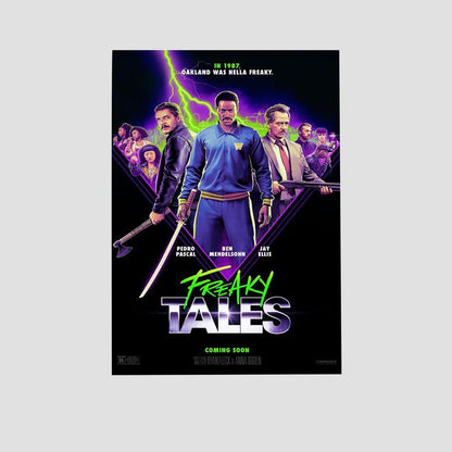 Freaky Tales Comedy Movie Poster, Pedro Pascal Poster Retro Style - Size 24''x36''