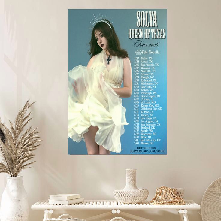 Music Poster Solya Queen of Texas tour 2026 Size 24''x36''