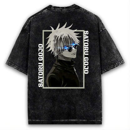 SATORU GOJO - JUJUTSU KAISEN OVERSIZED WASHED TEE