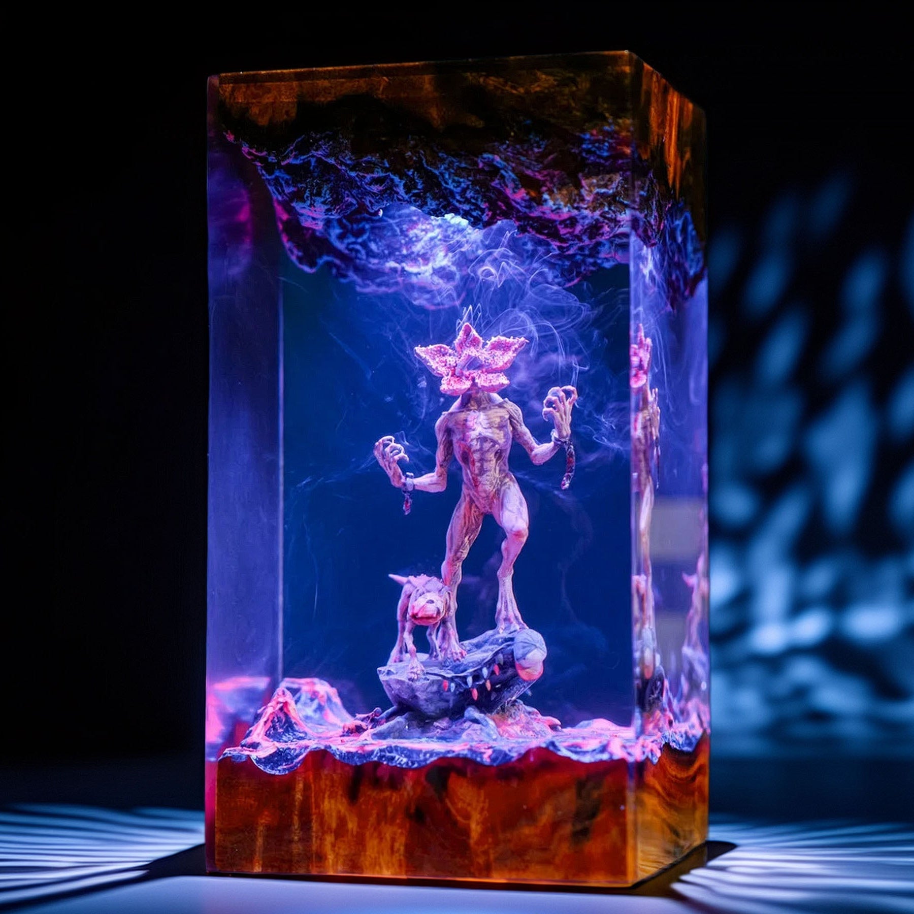 Flower Faced Beast Resin Lamp