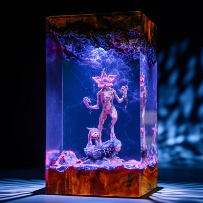 Flower Faced Beast Resin Lamp