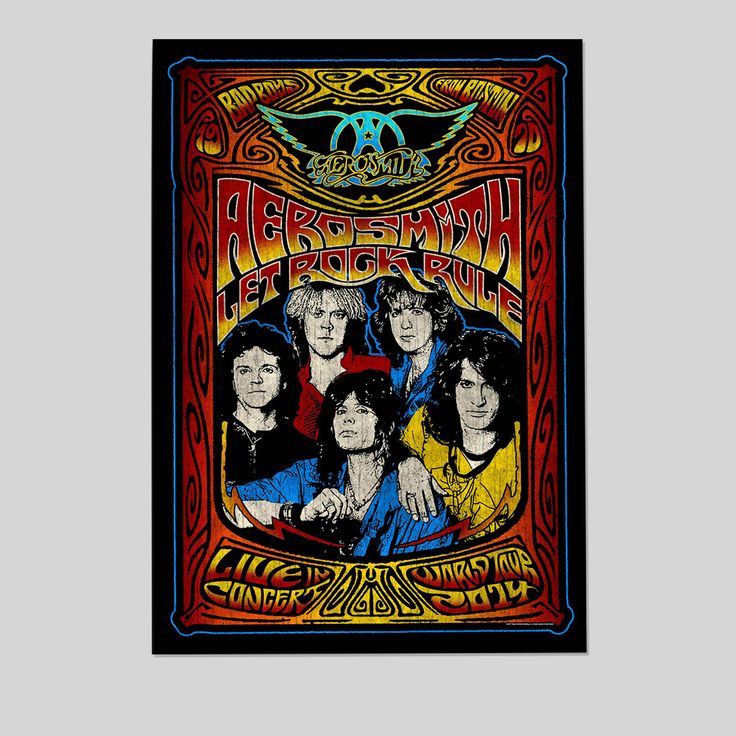 Aerosmith Music Band Concert Poster Cool Wall Art Print Poster Size 24''x36''