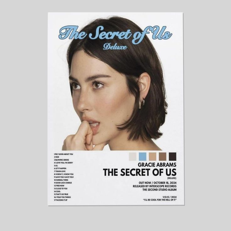 Gracie Abrams' Secret of Us Album Poster Painting Decor Wall Print Photo Home Modern Decorative Posters Size 24''x36''