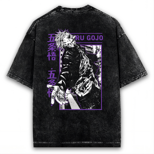 VINTAGE JUJUTSU KAISEN T-SHIRTS, GOJO SATORU WASHED TEE
