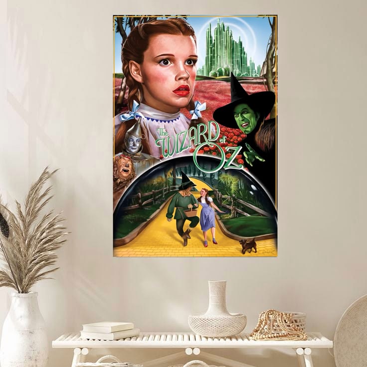 Wizard of Oz Movie Poster Vintage Fantasy Art Print Poster Size 24''x36''