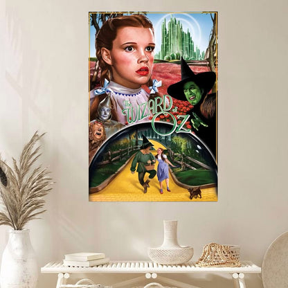 Wizard of Oz Movie Poster Vintage Fantasy Art Print Poster Size 24''x36''