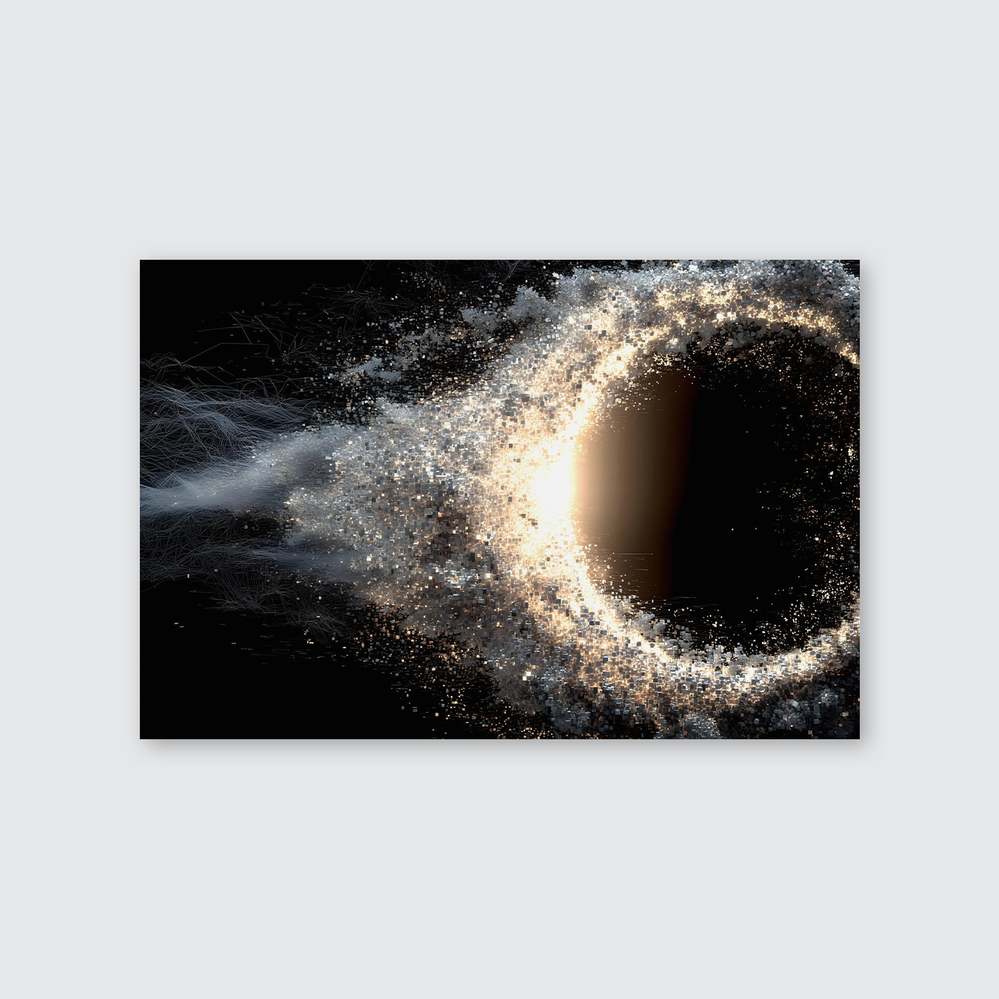 Black Hole Canvas Wall Art – Solar Eclipse Galaxy Poster