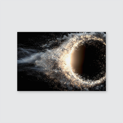 Black Hole Canvas Wall Art – Solar Eclipse Galaxy Poster