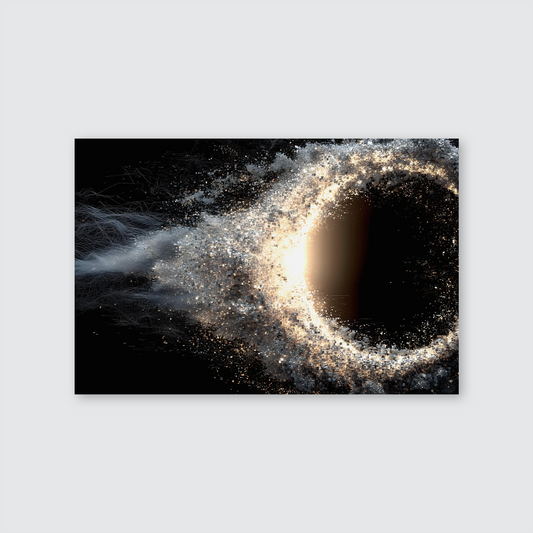 Black Hole Canvas Wall Art – Solar Eclipse Galaxy Poster