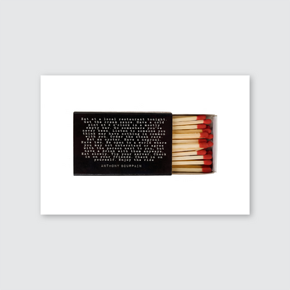Anthony Bourdain Matchbox Quote Poster, One Sheet Wall Size 24''x36''