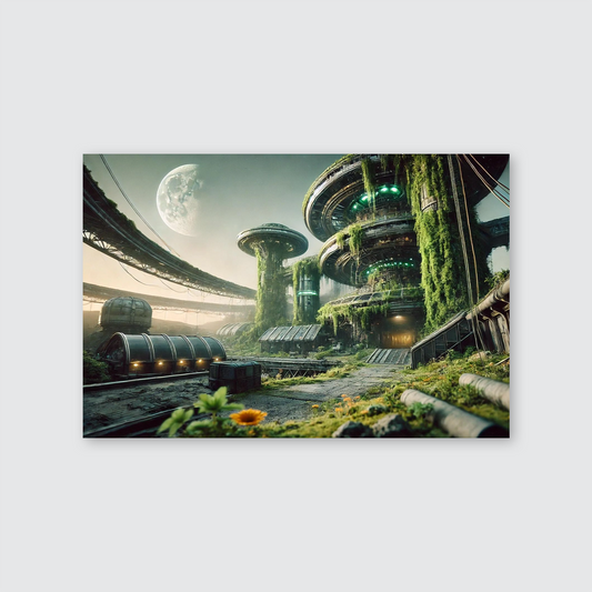Eco-Friendly Sustainable Architecture - Exo-Planet Green Habitat Poster