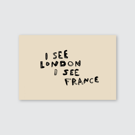 Funny Bathroom Print: I See London I See France Poster