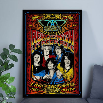 Aerosmith Music Band Concert Poster Cool Wall Art Print Poster Size 24''x36''