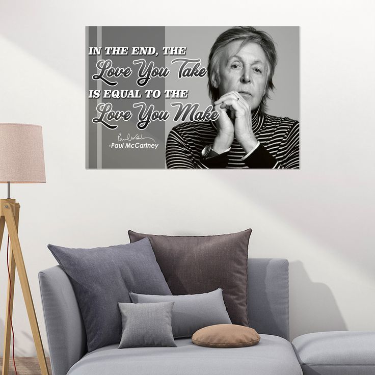 Paul McCartney Quote Poster Beatles Abbey Road Crosswalk Memorabilia Tribute Gifts Vinyl Album  Size 24''x36''