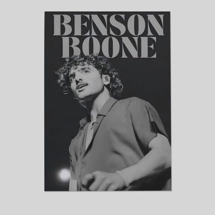American Singer Songwriter Benson Boone Canvas Aesthetic And Decor Poster Size 24''x36''