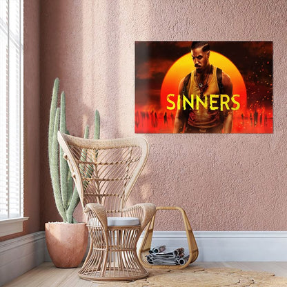 Sinners Movie Poster Michael B Jordan Hailee Steinfeld 1 Size 24''x36''