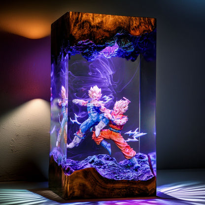Cosmic Warrior Vs Royal Pride Warrior Resin Lamp V2
