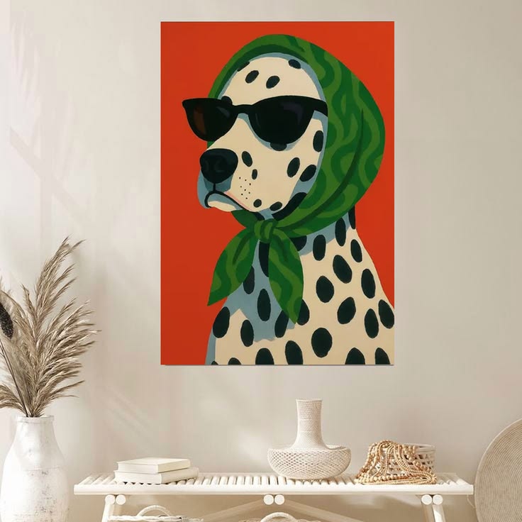 Lucky Shop Chic Dog Art Poster Full Size 24''x36''