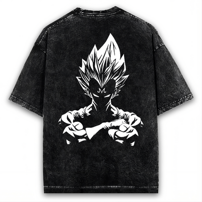 2-SIDED DRAGON BALL MAJIN VEGETA WASHED TEE