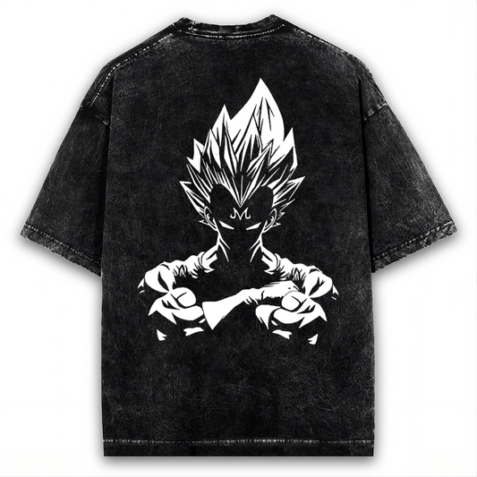 2-SIDED DRAGON BALL MAJIN VEGETA WASHED TEE