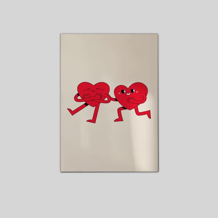 Retro Hearts Art, Valentines Day Poster Full Size 24''x36''
