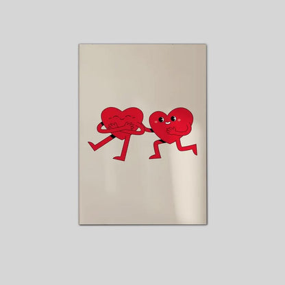 Retro Hearts Art, Valentines Day Poster Full Size 24''x36''