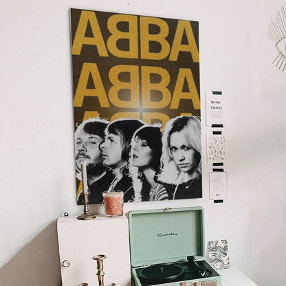 Music Poster- ABBA Band Tour Poster - Vintage Style - Size 24x36