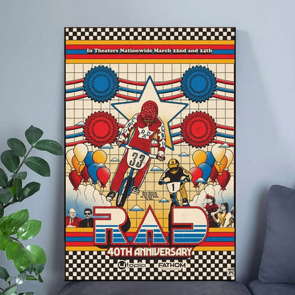 RAD Movie 40th Anniversary Poster 2026 Fathom Events BMX Wall Art Poster Size 24''x36''