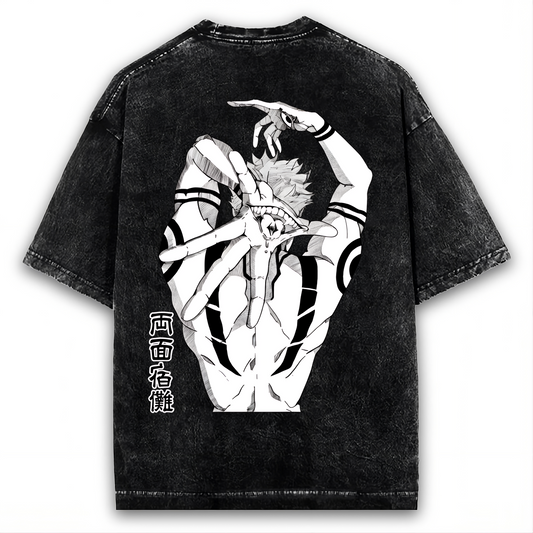 2-SIDED JUJUTSU KAISEN MANGA WASHED TEE