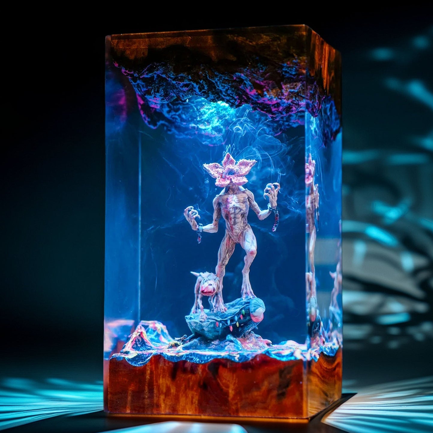 Flower Faced Beast Resin Lamp