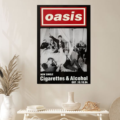 OASIS Cigarettes and Alcohol Promo Poster Print Size 24''x36''
