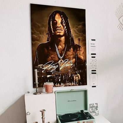 Music Poster- King Von Rapper Poster - Vintage Style - Size 24x36