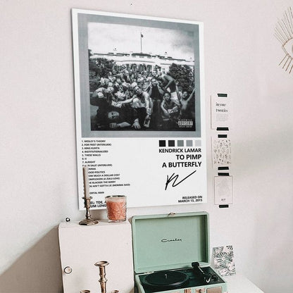 Kendrick Poster Lamar to Pimp A Butterfly Album Cover Poster for Bedroom Aesthetic Size 24''x36''