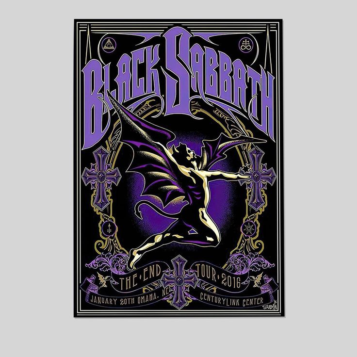 2016 BLACK SABBATH concert Poster wall art print Size 24''x36''