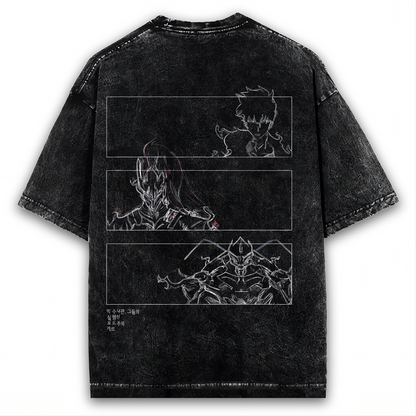 SOLO LEVELING SHIRT, SUNG JIN WOO WASHED TEE